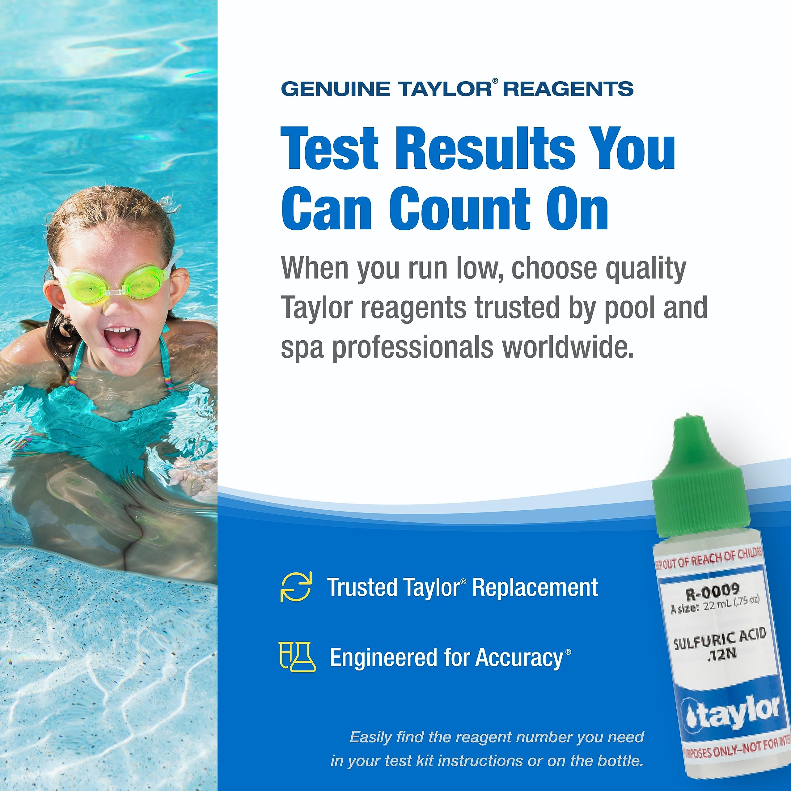 Taylor Sulfuric Acid 12N Reagent instructions with pictograms