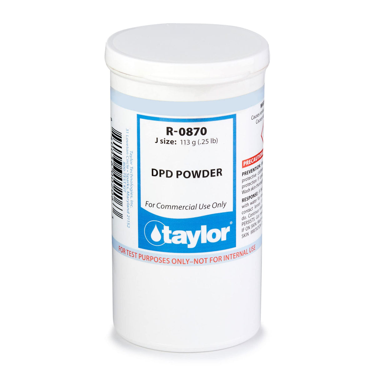 Taylor Technologies R-0870-J DPD Powder 100g front view