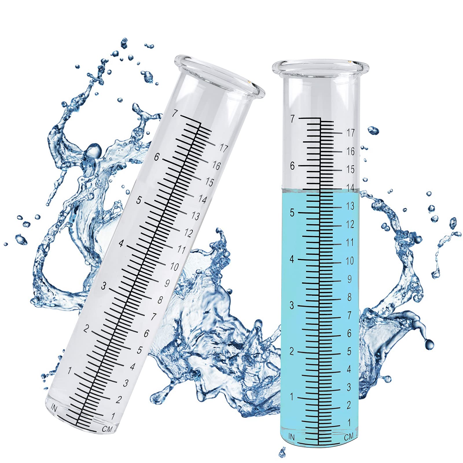 TBWHL 7 inch rain gauge replacement tube, front view