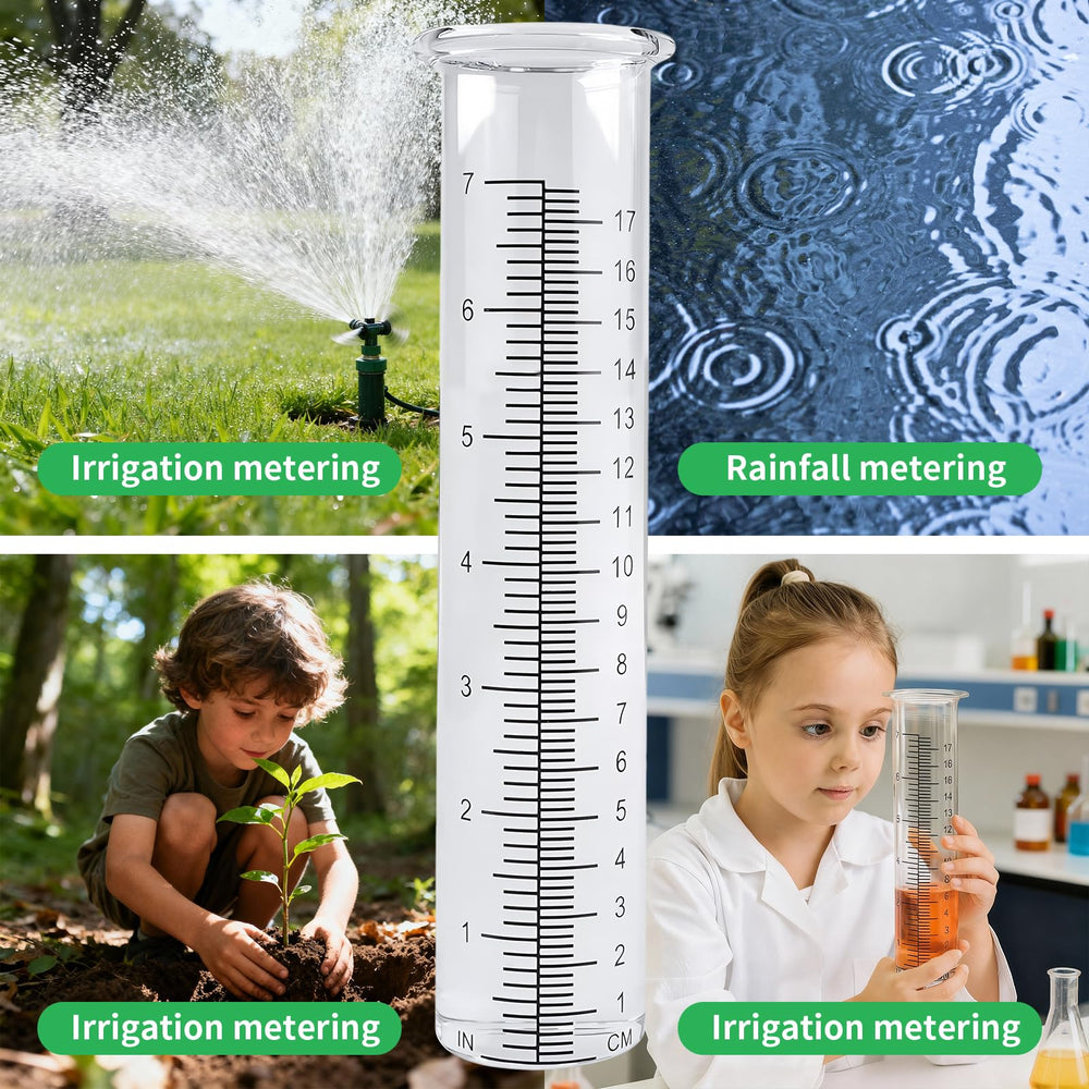 TBWHL rain gauge measuring rainfall in a yard