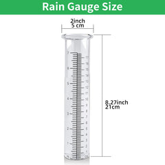TBWHL rain gauge replacement tube with dual scale measurement