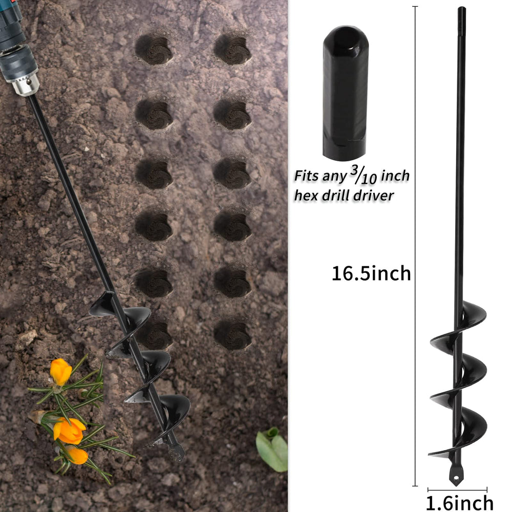 TCBWFY 3"x16.5" garden auger drill bit for large holes