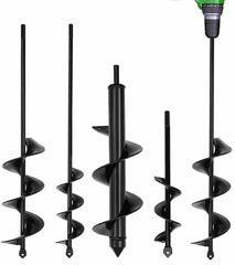 TCBWFY 4 Pack Garden Auger Spiral Drill Bits in green