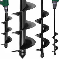 TCBWFY Garden Auger Drill Bit 1.6"x16.5" and 3.5"x16" front view