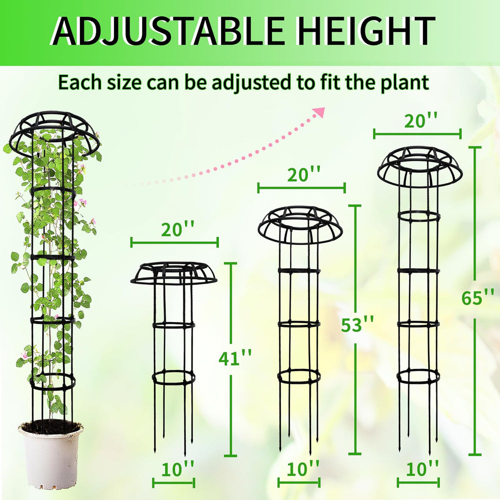 TCBWFY Garden Trellis 65-Inch in a garden with climbing plants