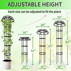 TCBWFY Garden Trellis 65-Inch in a garden with climbing plants