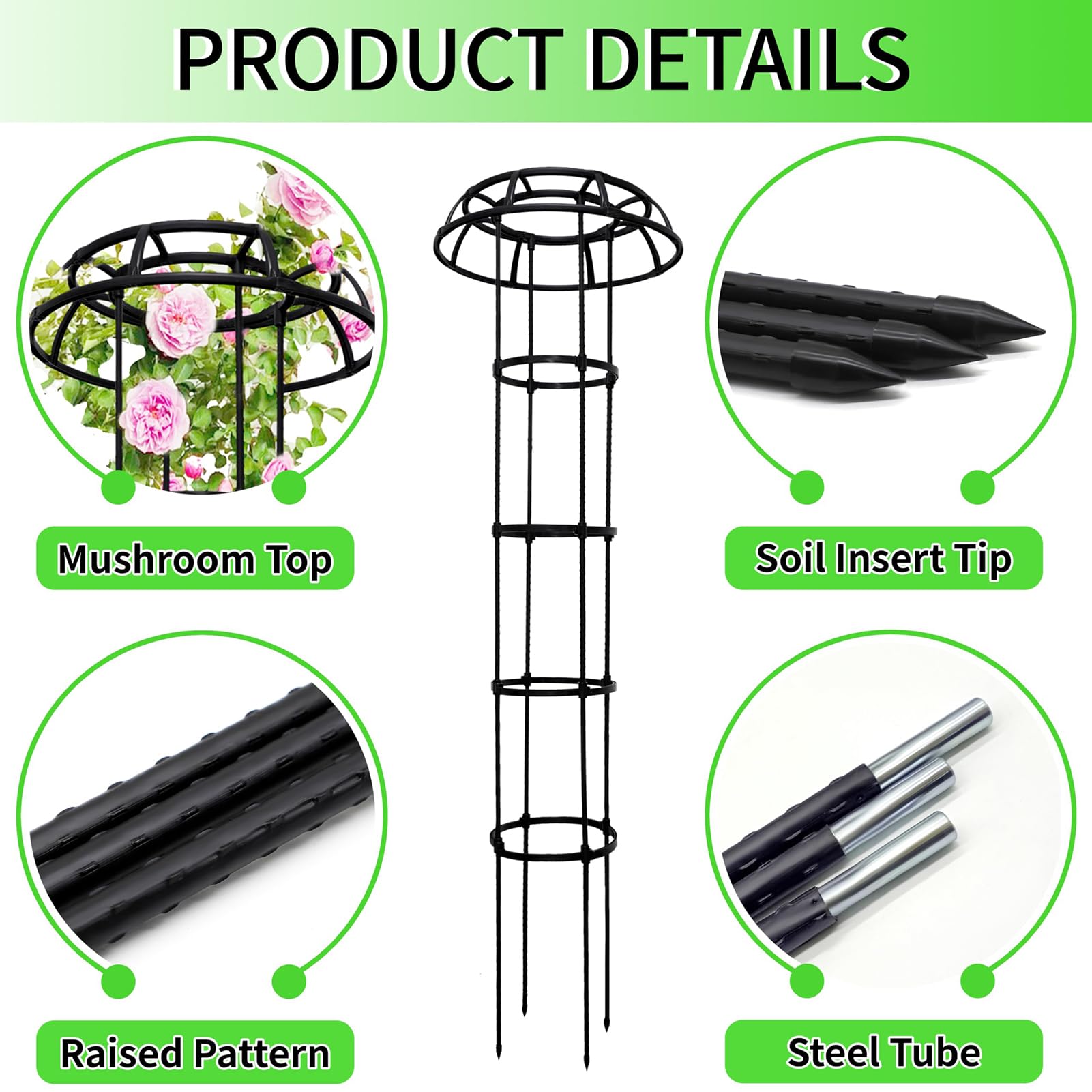 TCBWFY Garden Trellis 65-Inch packaging and product details