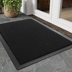 tchdio 17x29 doormat front view in black