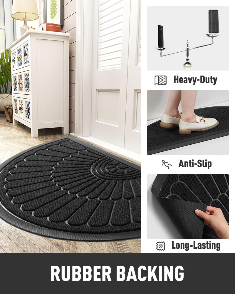 tchdio Door Mat natural rubber backing