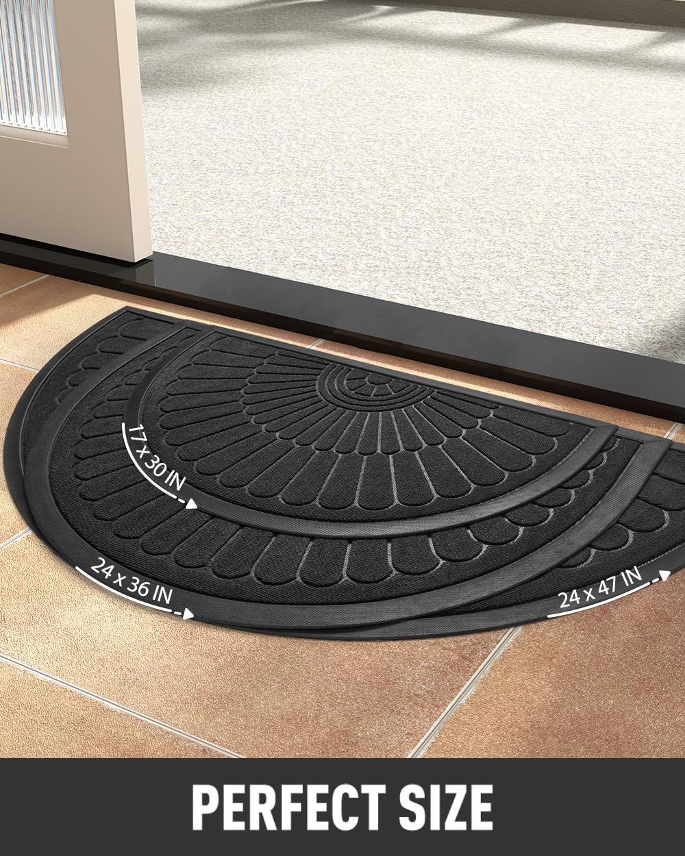 tchdio Door Mat rolled up without creases