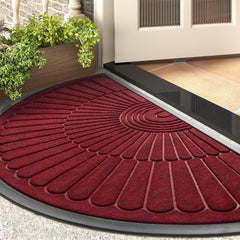 tchdio Door Mat semicircular red 24"x47" front view