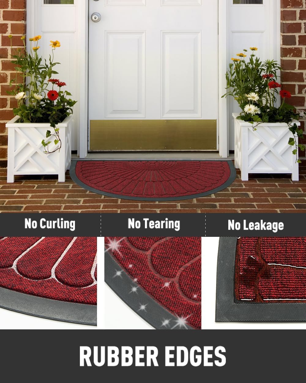 tchdio Door Mat showing dirt trapping capability