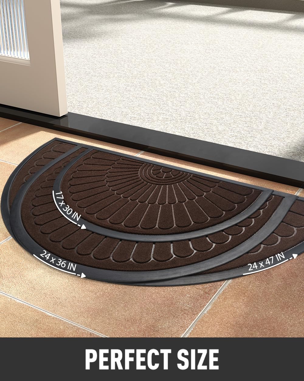 tchdio doormat close-up of the rubber border