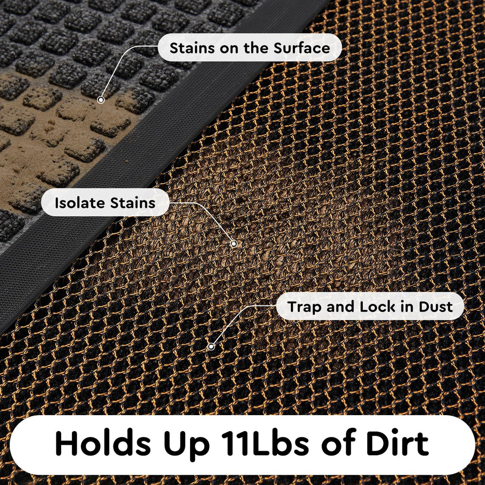 tchdio doormat with dirt trapping feature highlighted