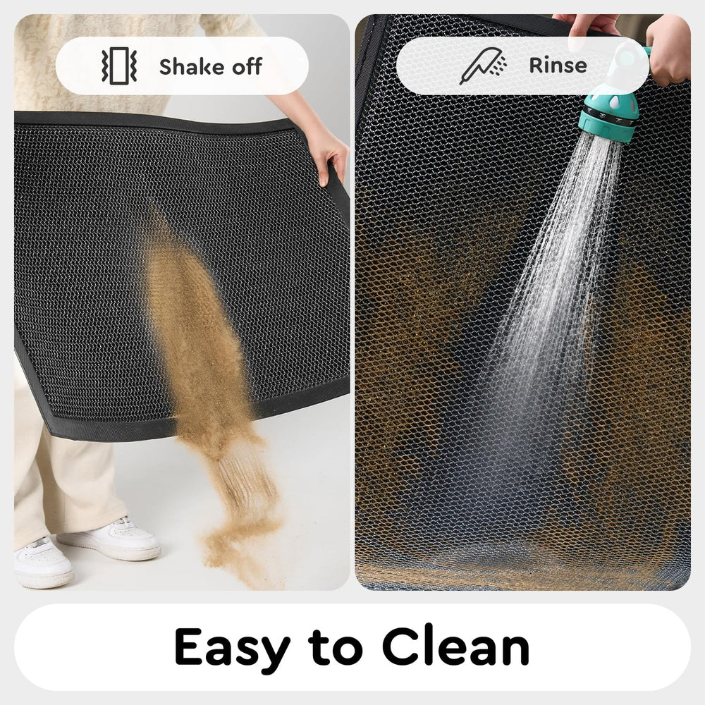 tchdio Front Door Mat Grey easy to clean with hose