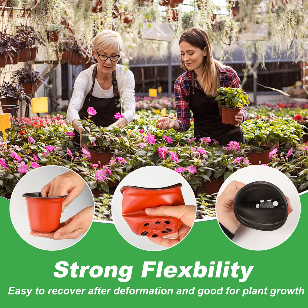 TDHDIKE plastic pots stacked for convenient storage