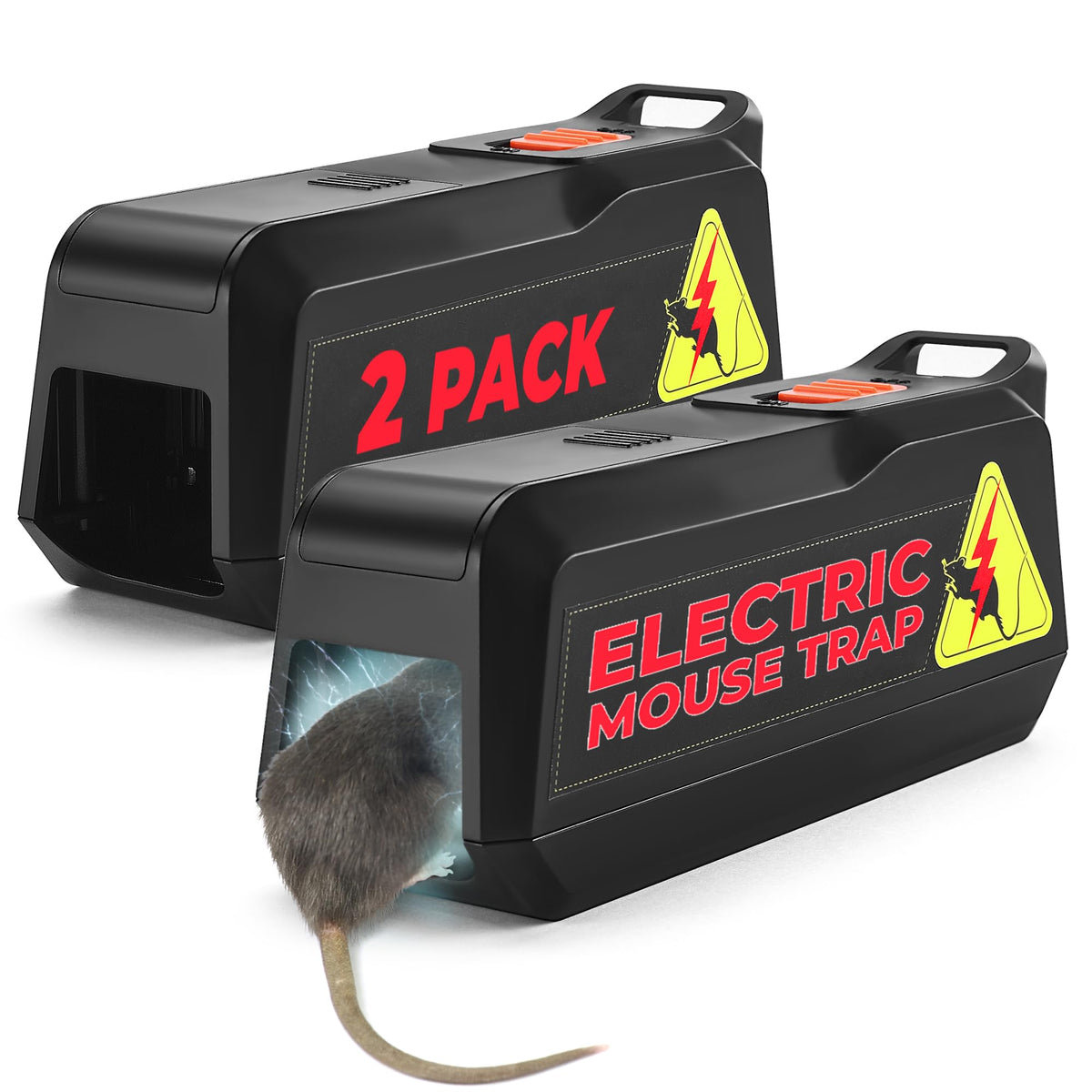 Teal Elite Electric Mouse Trap front view, black color