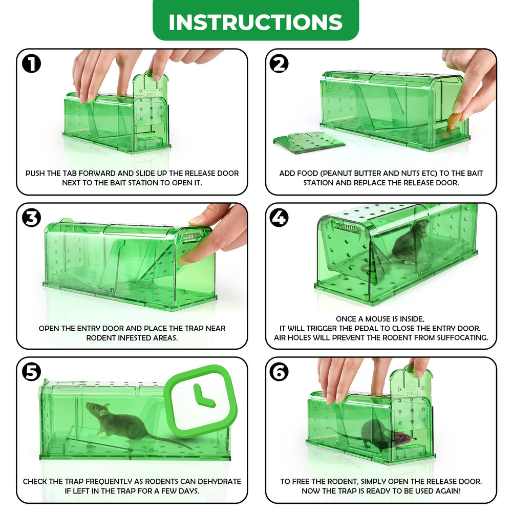 Teal Elite mouse trap demonstrating no-touch release feature