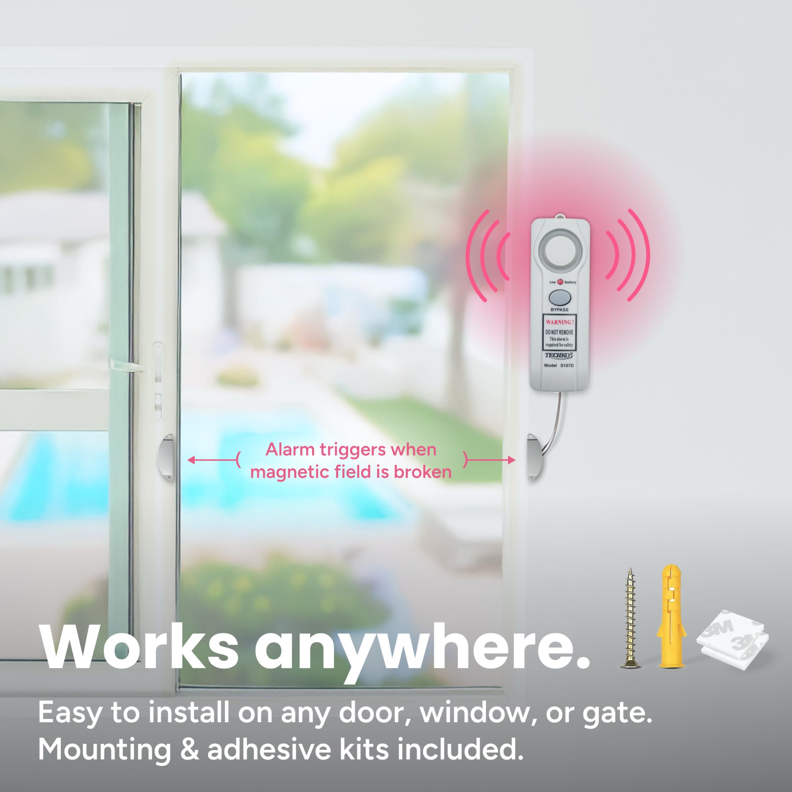 TECHKO S187D Safe Pool Alarm back view