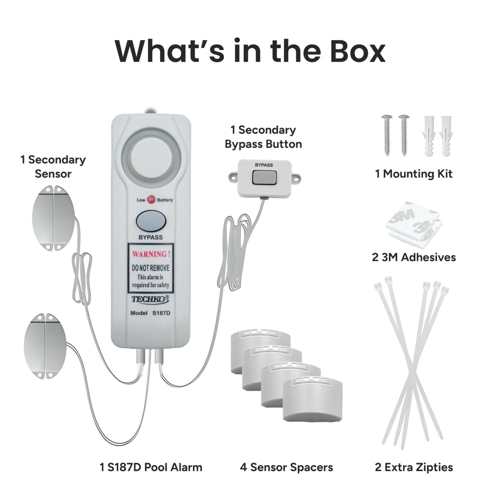 TECHKO S187D Safe Pool Alarm in outdoor setting