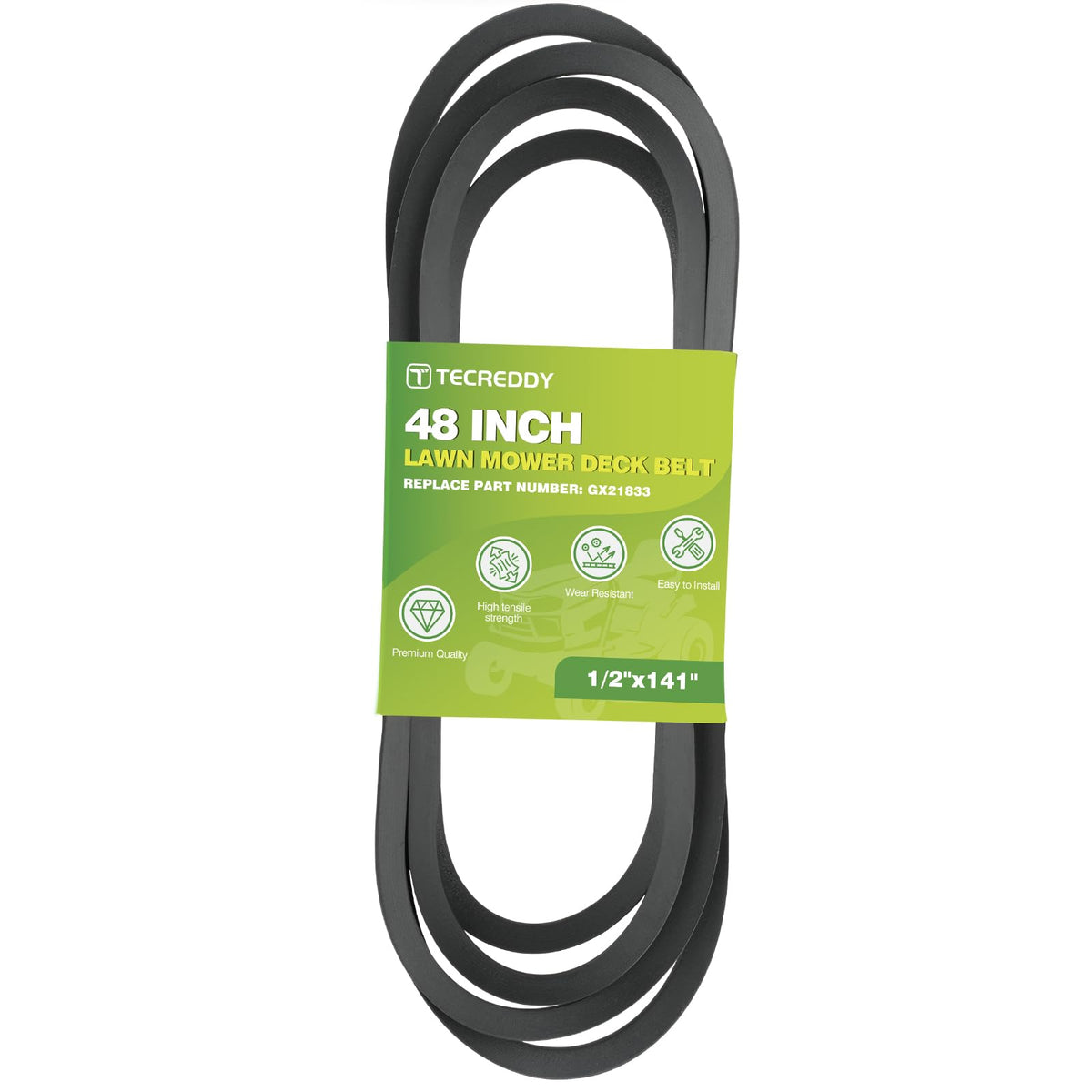 Tecreddy GX21833 Mower Deck Belt 48 Inch front view