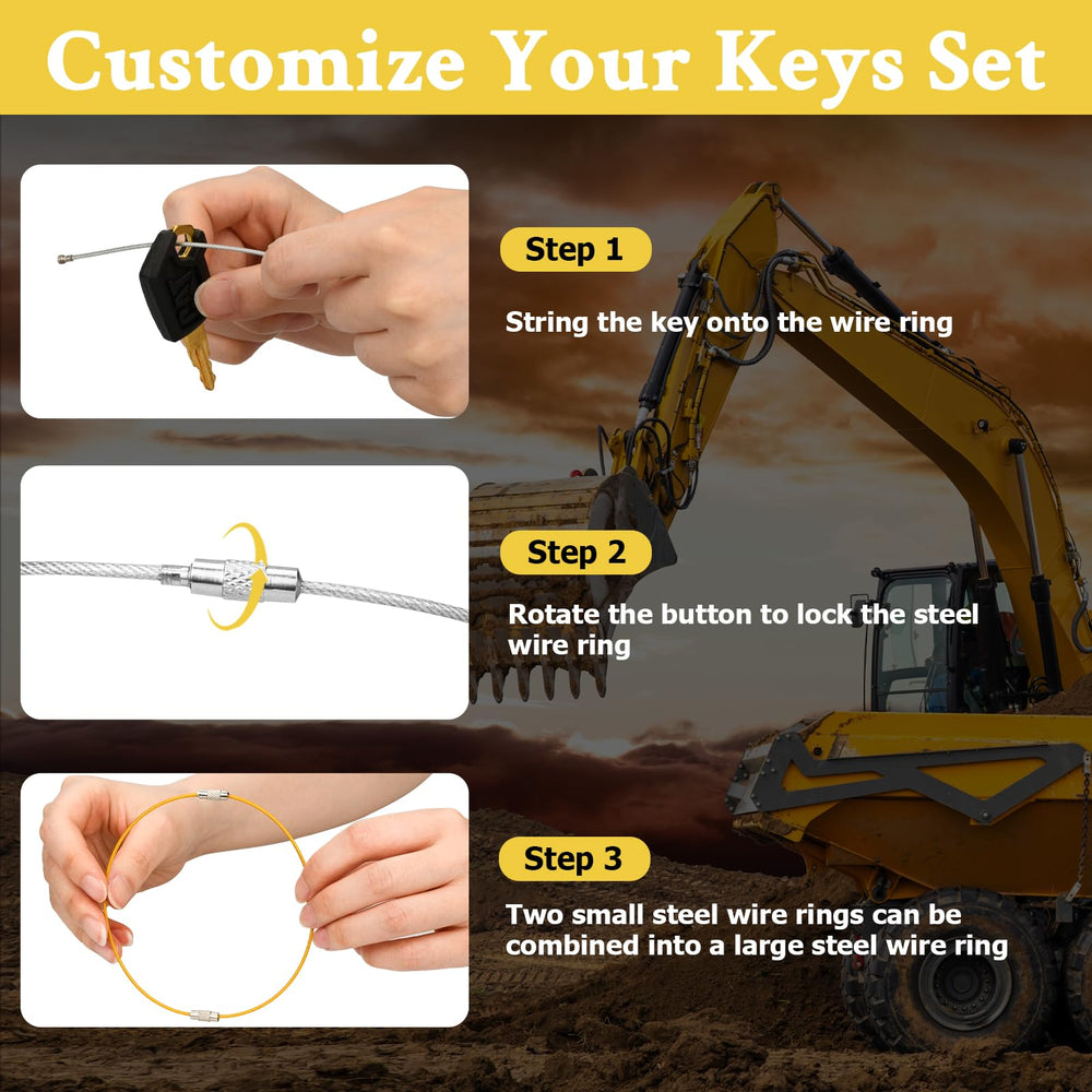 Tecreddy heavy equipment keys set with detailed specifications