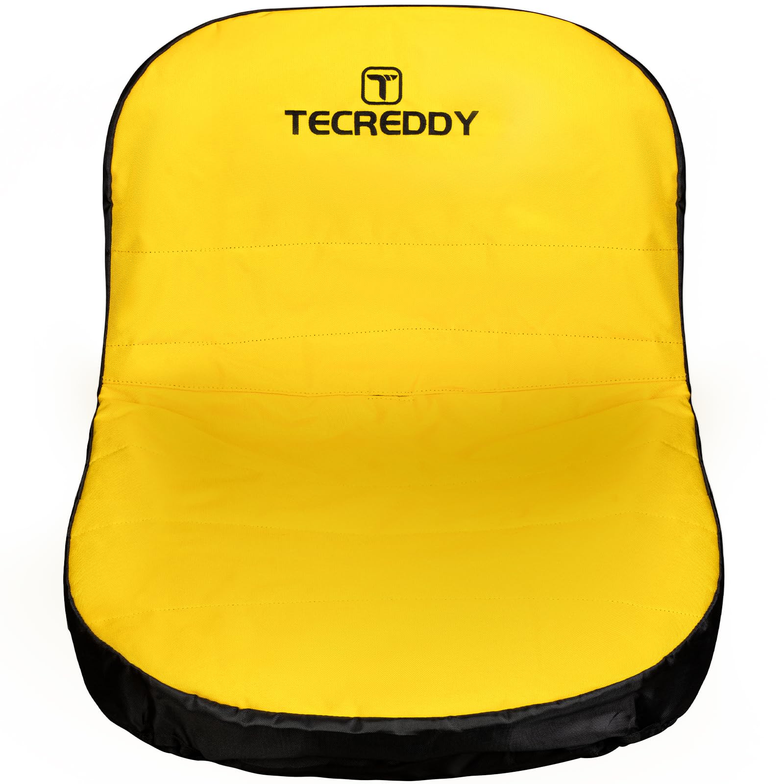 Tecreddy Lawn Mower Seat Cover front view in yellow