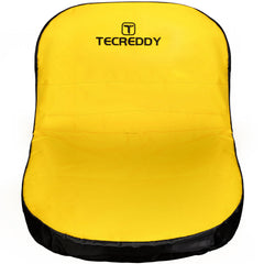 Tecreddy Lawn Mower Seat Cover front view in yellow