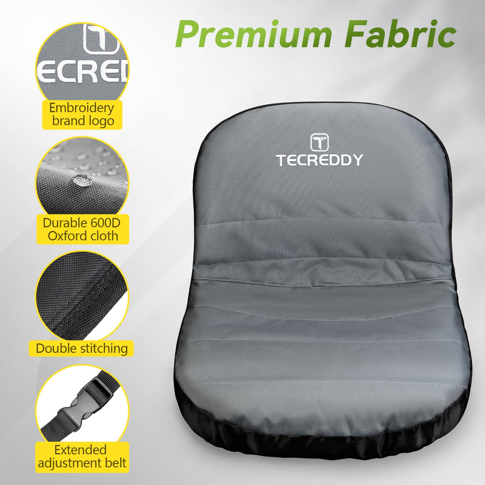 Tecreddy Lawn Mower Seat Cover in packaging