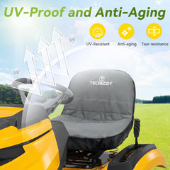 Tecreddy Lawn Mower Seat Cover on a mower seat