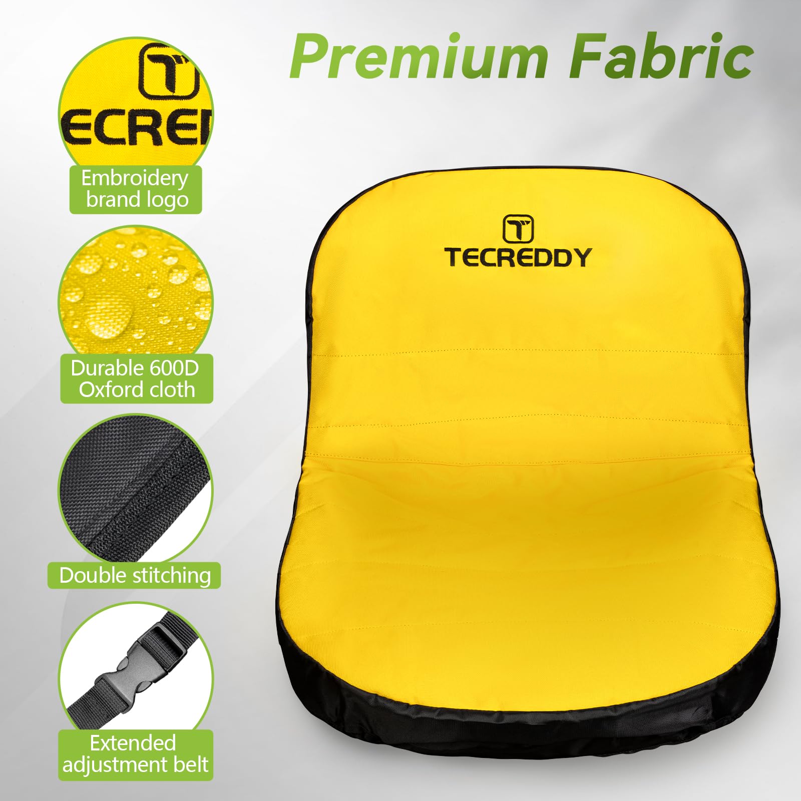 Tecreddy Lawn Mower Seat Cover with tools in back pockets