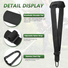 Tecreddy Weed Eater Shoulder Strap side view showing shoulder pad