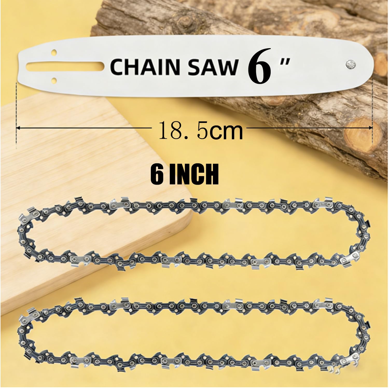 TEEANEES 6-Inch Chainsaw Chain in packaging