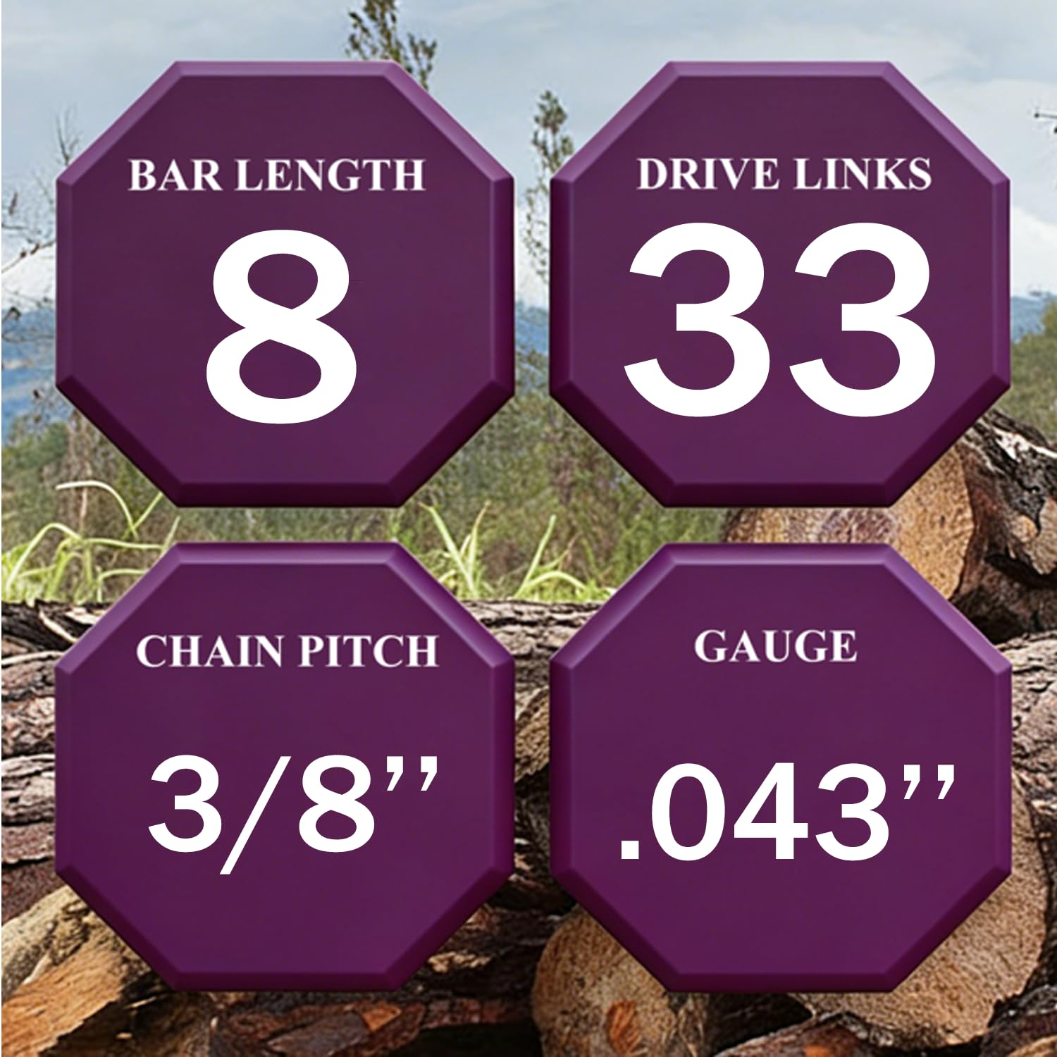 TEEANEES chainsaw chain packaging with 5 chains