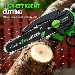 TEEANEES Mini Chainsaw safety gloves and goggles included