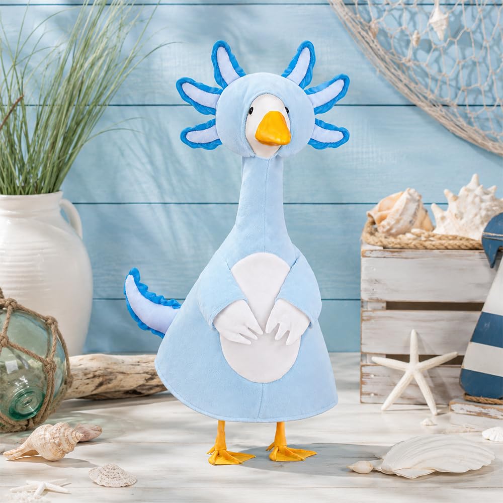 Teeanzo Axolotl goose outfit laid flat for display