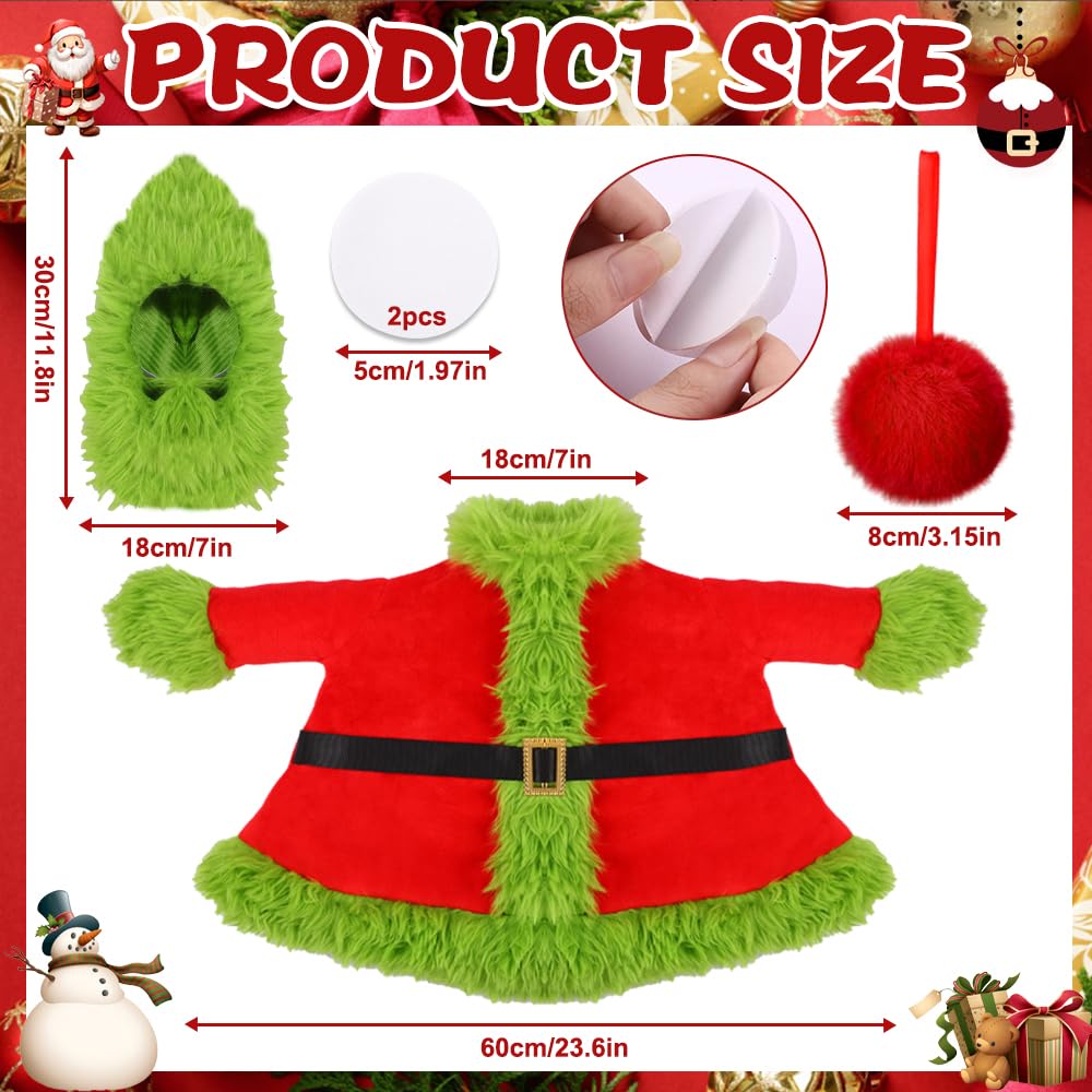 Teeanzo Christmas Goose Outfit accessories including hat and fuzzy ball