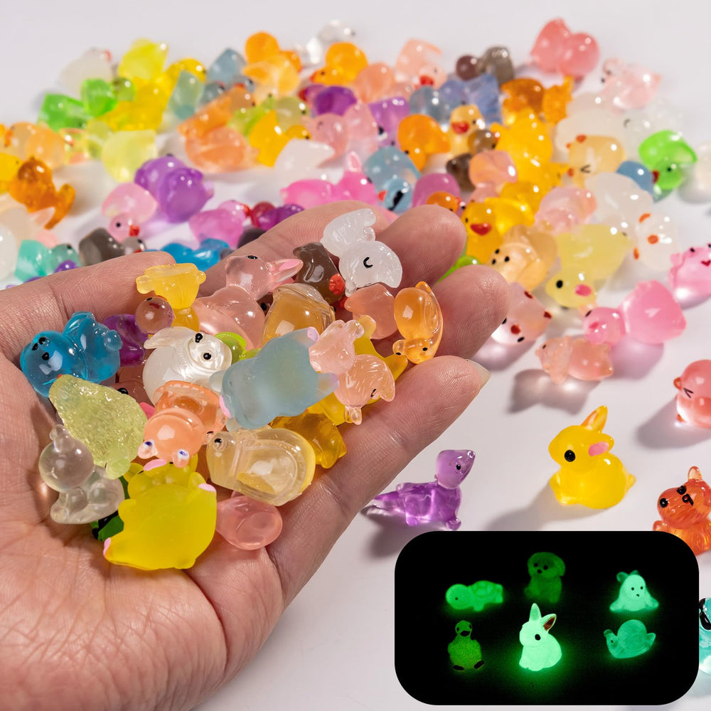 Teenzee mini resin animals in various landscaping scenarios