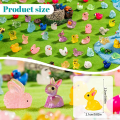 Teenzee miniature animal figures displayed in a decorative setup