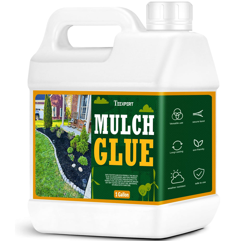 Teexpert Mulch Glue 1 Gallon transparent liquid in a container
