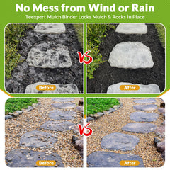 Teexpert Mulch Glue application on gravel in garden