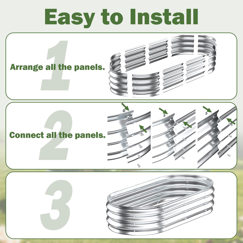 Tegarbed Galvanized Raised Garden Bed 4x2ft instruction manual
