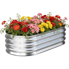 Tegarbed Galvanized Raised Garden Bed 4x2ft side view