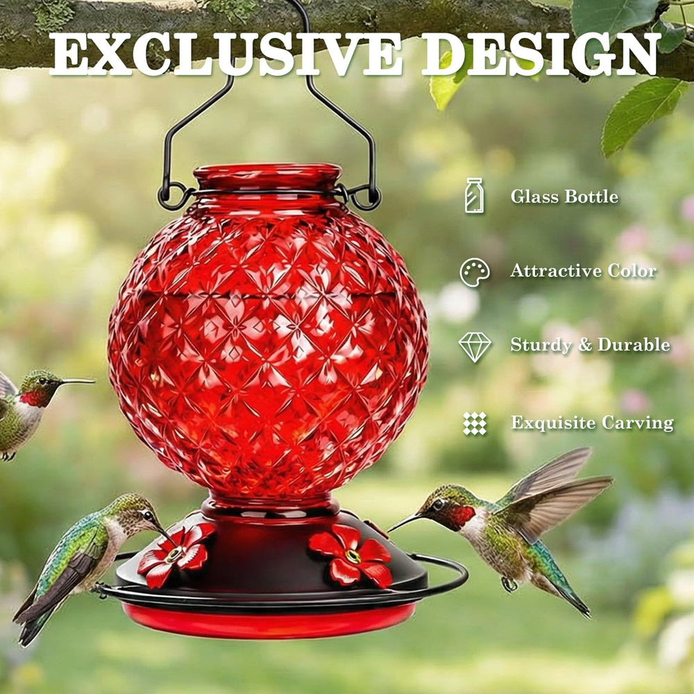 Tegarbed Hummingbird Feeder installed on a tree branch