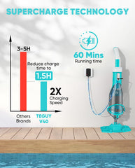 Teguy Pool Vacuum in action in a pool