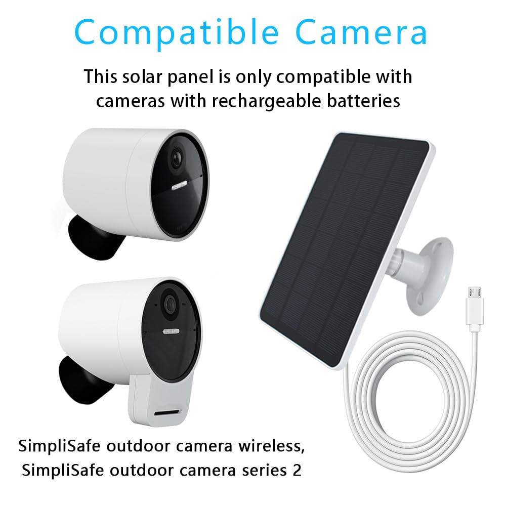 TEKCAM Solar Panel with adjustable wall bracket and accessories