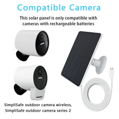 TEKCAM Solar Panel with adjustable wall bracket and accessories
