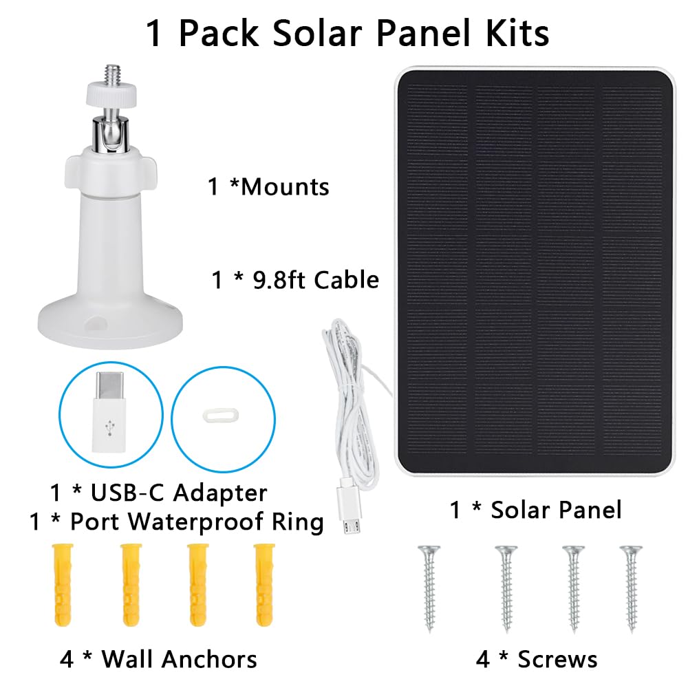 TEKCAM Solar Panel with SimpliSafe Outdoor Camera setup