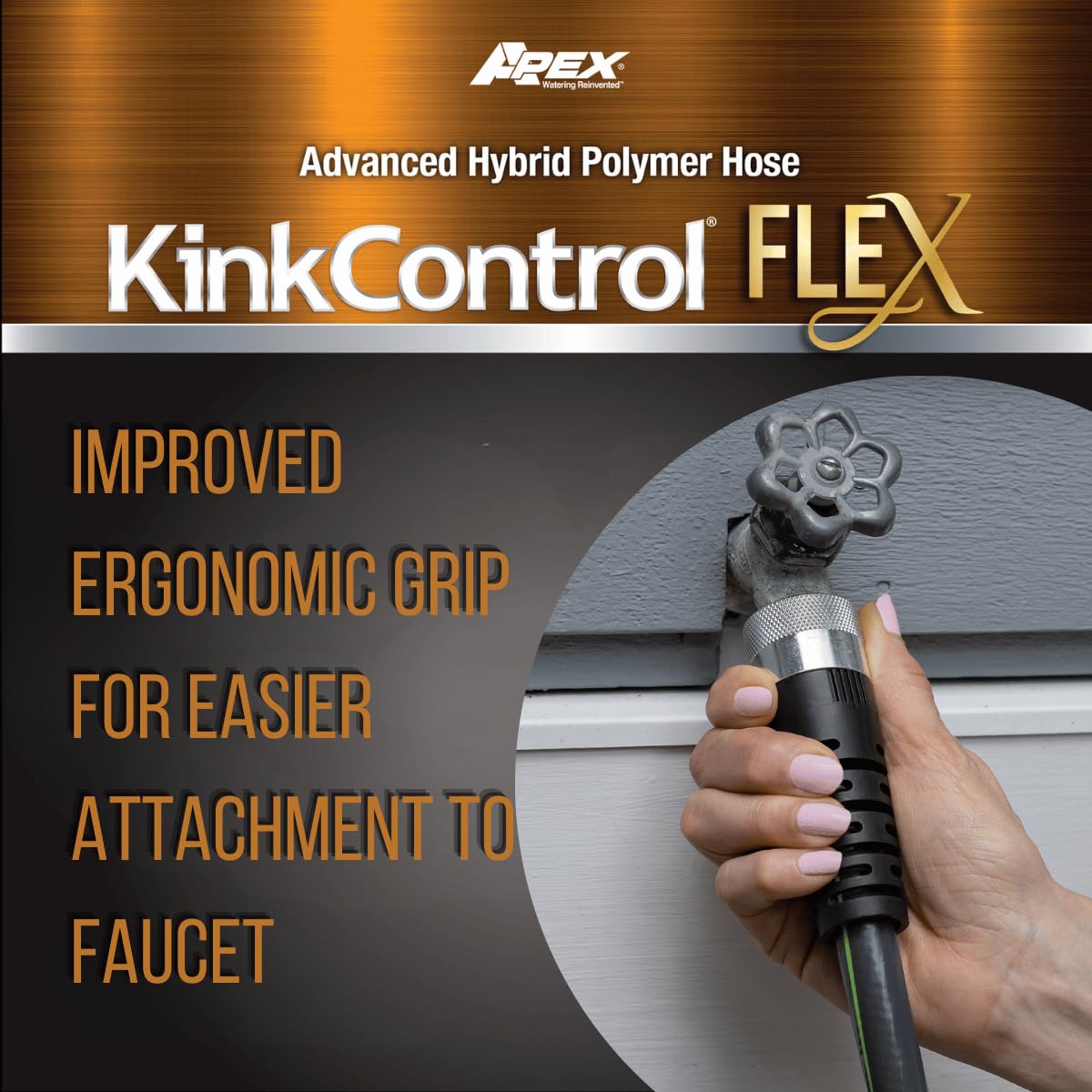 Teknor Apex Kink Control Flex Hose 50 ft in garden setting
