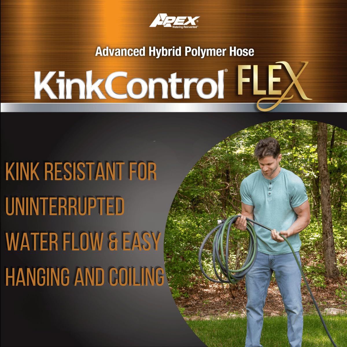 Teknor Apex Kink Control Flex Hose 50 ft storage setup